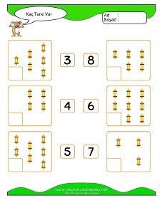 Kaç Tane Var Çalışma Sayfaları